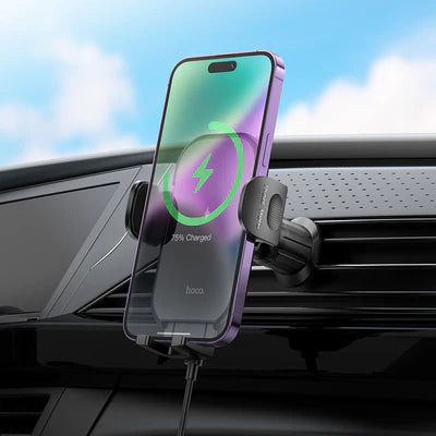 HOCO 15W WIRELESS CHARGING PHONE HOLDER WITH AIR VENT HOOK LOCK