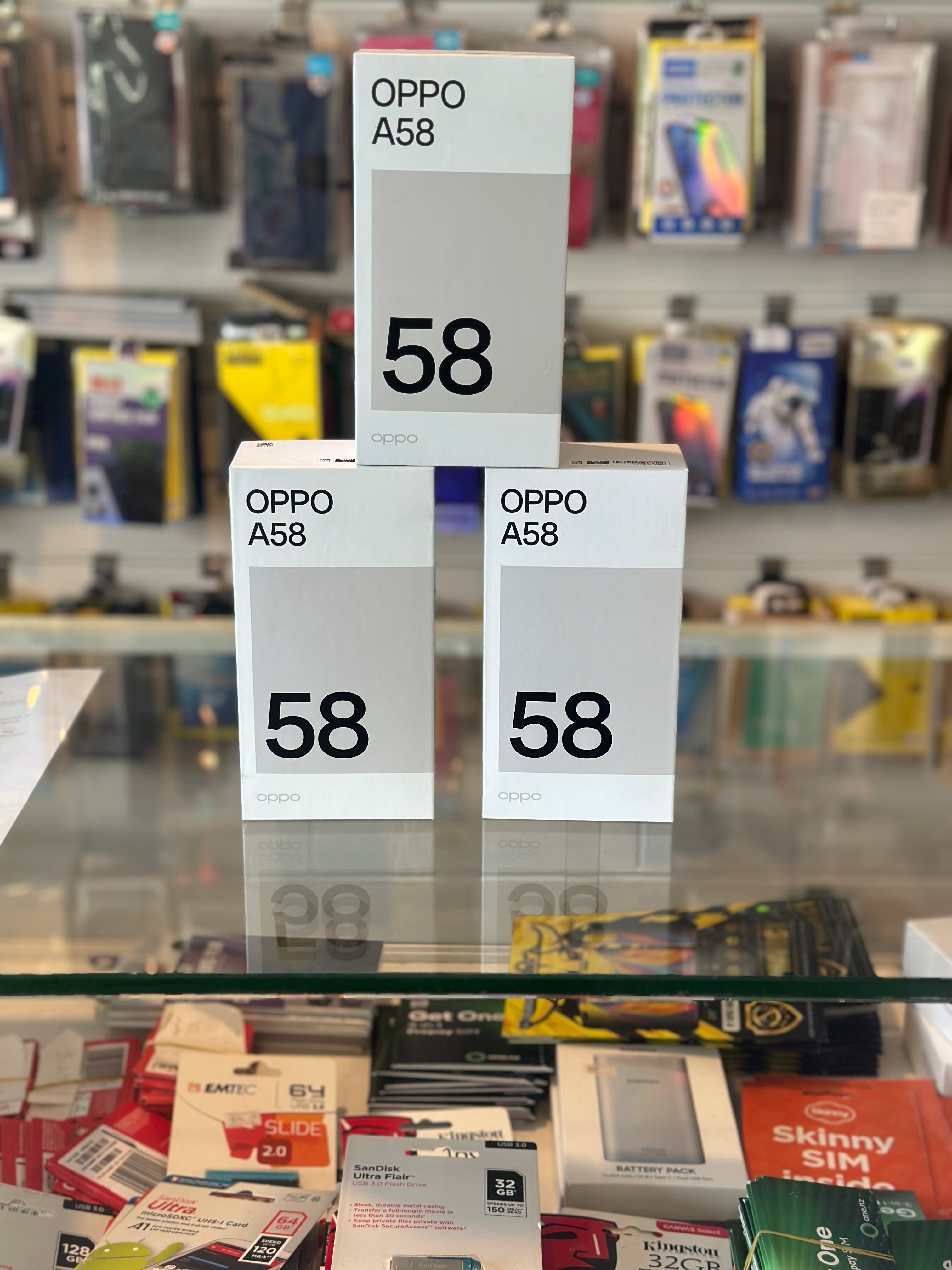 OPPO A58 4G (2024) Dual SIM Smartphone - 6GB+128GB - Green/Black