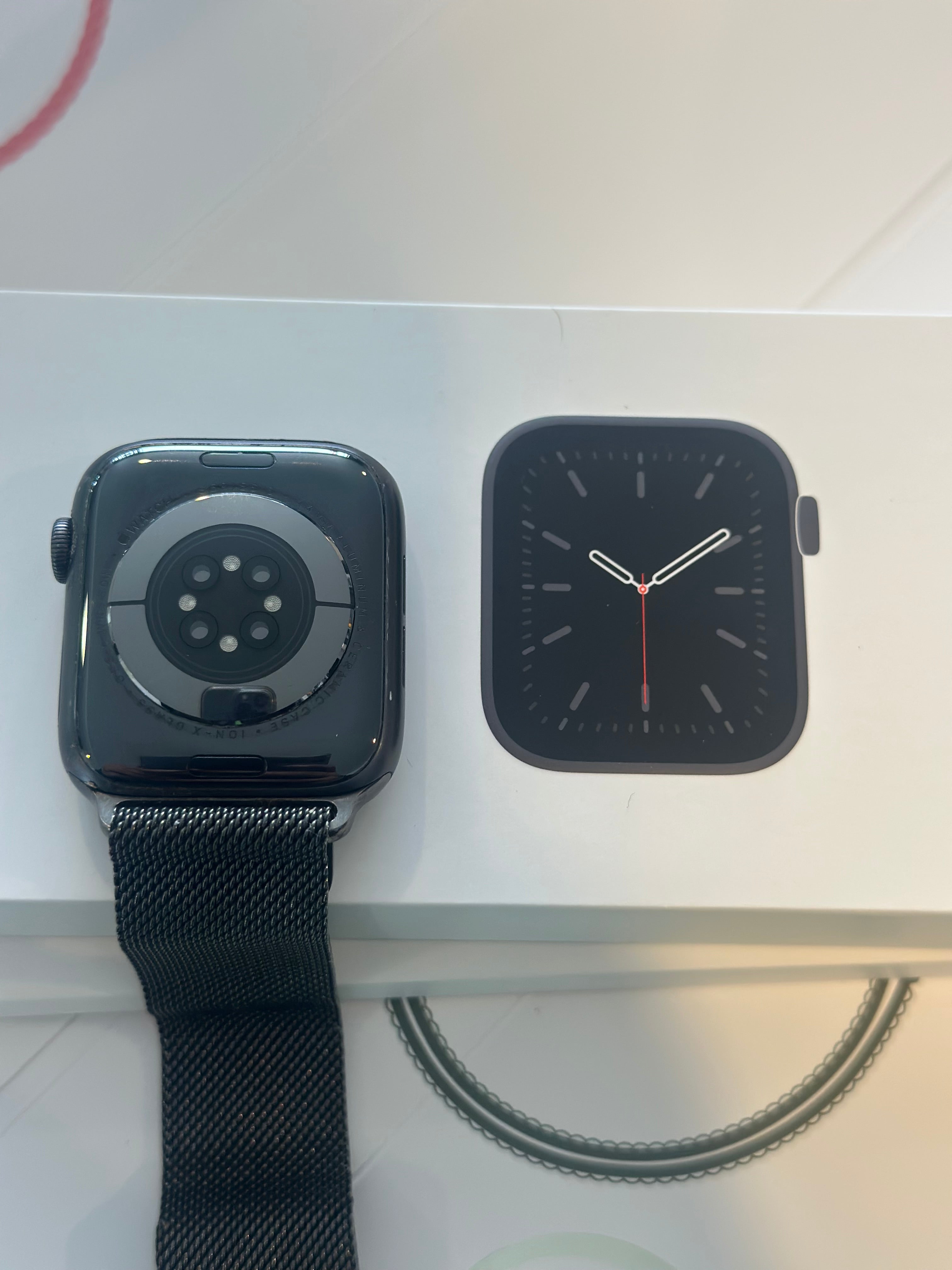 Apple Watch Series 6 Gps 44mm Stainless Black Strap