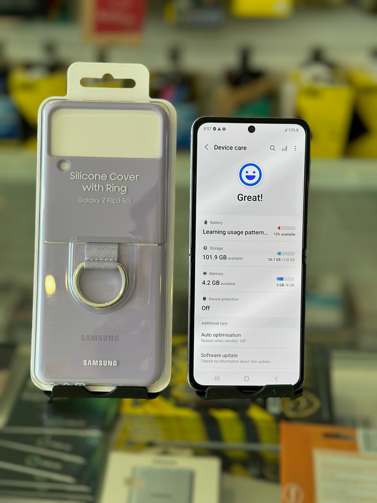 Samsung Galaxy Z Flip3 5G(8GB+128GB) Purple A Grade+FREE CASE