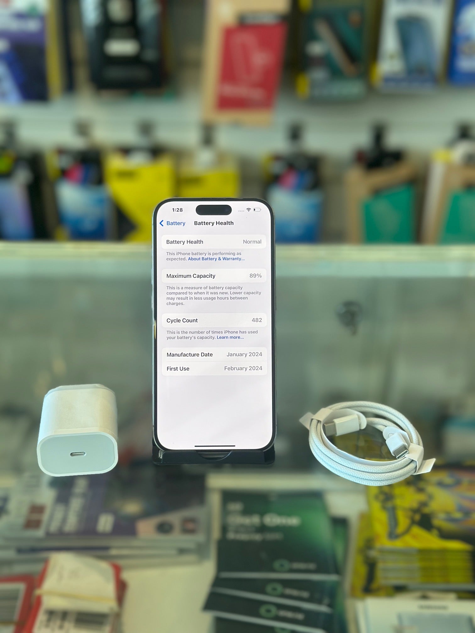 Apple iPhone 15 Pro  128GB  Natural Titanium Like New A Gread