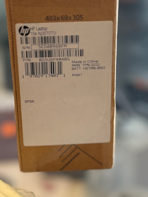 HP 15.6 inch Laptop 15S-FQ3070TU( 4GB+128GB) SSD