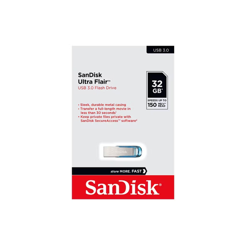 SanDisk Ultra Flair USB 3.0 Flash Drive - 32GB (Blue)