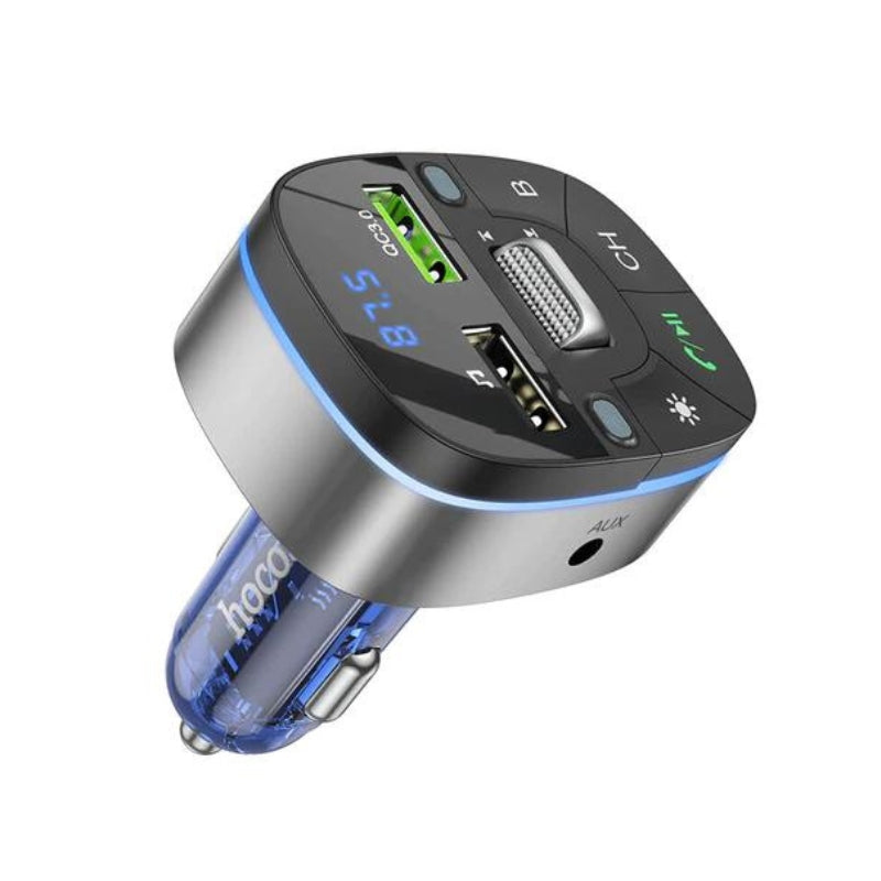 HOCO QC3.0 18W IN-CAR AUDIO WIRELESS BLUETOOTH FM TRANSMITTER